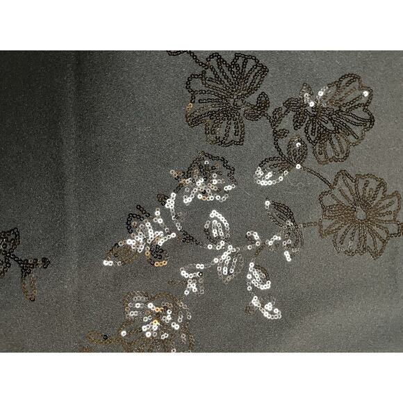 Black Skirt Sequin Detail Cocktail Skirt With Slit Size Medium - Picture 3 of 8